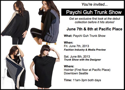 Paychi Guh Trunk Show at Pacific Place June 7th & 8th
