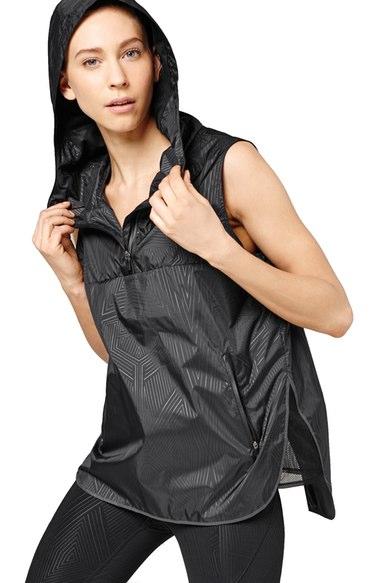 Ivy Park by Beyonce Reflective Print Hooded Sleeveless Jacket