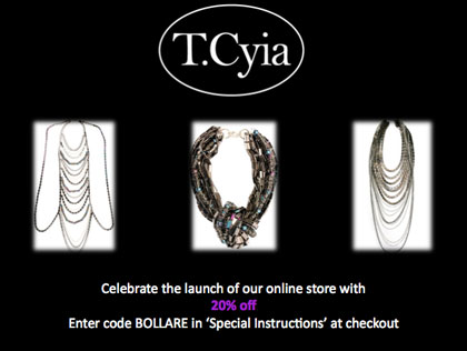T.Cyia Jewelry Save 20% Promotion