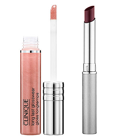 Clinique Long Last Glosswear SPF 15 in Bamboo Pink &  Almost Lipstick in Black Honey