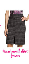 Trina Turk Foxhall Tweed Pencil Skirt