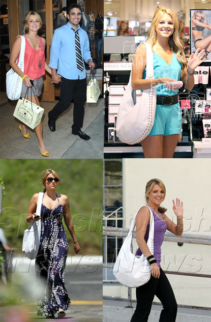Ali Fedotowsky with the ROMYGOLD Stud Slouch Hobo