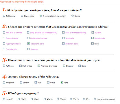 Beauty.com Skin Care Analysis Tool