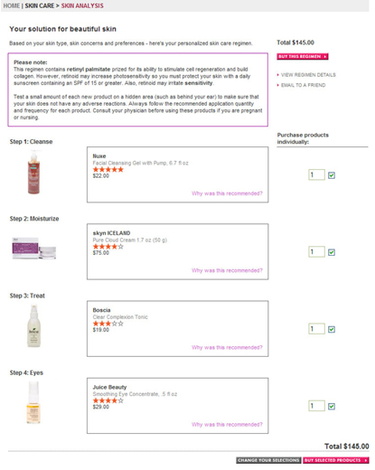 Beauty.com Skin Care Analysis Tool