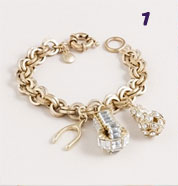 J Crew Snow sparkle charm bracelet
