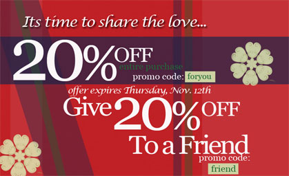 Deal of the Day: Save 20% on all purchases at JB&Me.com