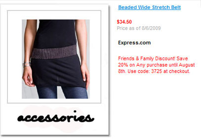 Express Friends and Family Discount - Our pick in accessories