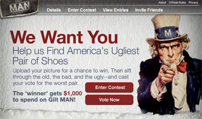 Gilt Groupe Man: Shoe Contest