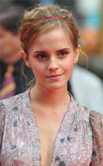 Emma Watson's Messy Up-do with Headband