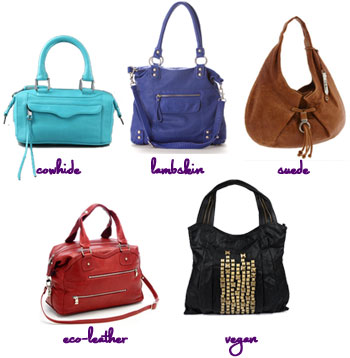 Types of leather handbags
