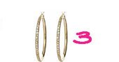 Carolee Crystal Encrusted Gold Hoop Earrings
