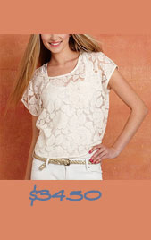 All-Over Lace Pocket Tee