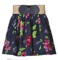 Plastic Island Floral Skirt with Belt