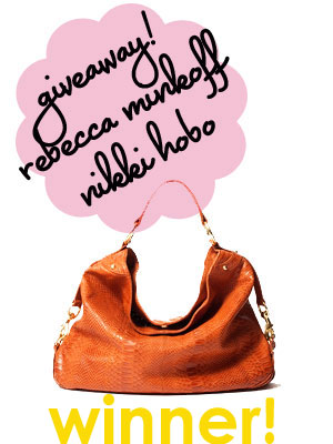 GIVEAWAY! Rebecca Minkoff Nikki Hobo Handbag