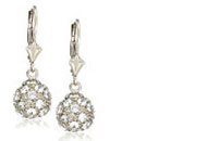 Pave Ball Leverback Earrings