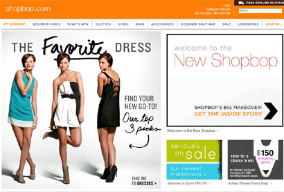 Shopbop.com's New Look