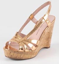 Marc by Marc Jacobs Metallic Peep Toe Wedge