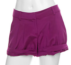 Pleated Silk Shorts