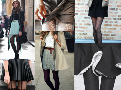 Trend: Black Tights and Skirts