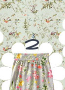 Floral Linen-Blend Whirly Skirt