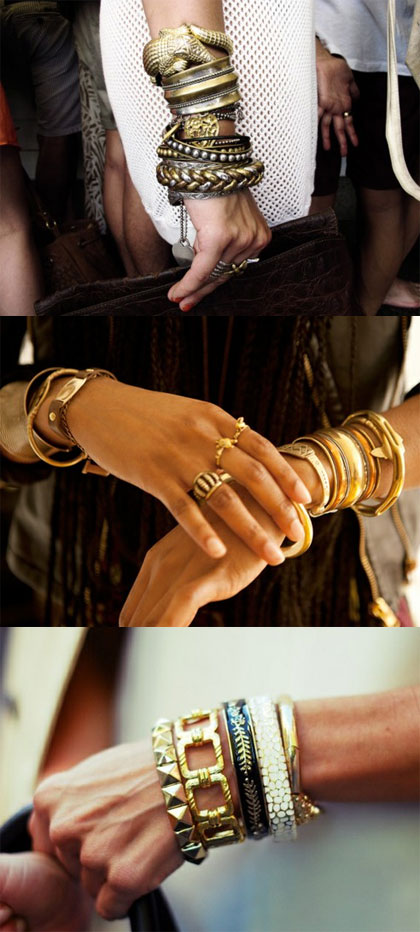 Jewelry Trend: Stacked Bangles and Bracelts