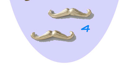 Giles & Brother Tiny Moustache Stud Earrings