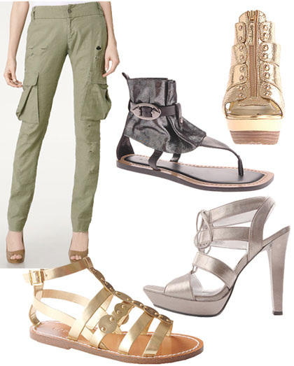 TheFind: Spring Shoe Trend – Utility Chic Metallic Sandals