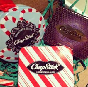 Chapstick Holiday Tins