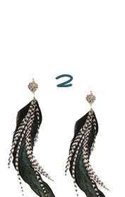 Pyrite Feather Earrings