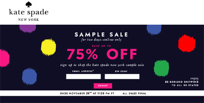 Kate Spade Sample Sale