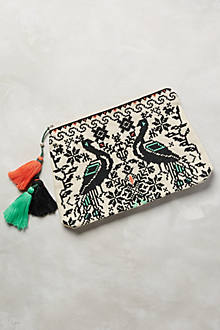 Star Mela Embroidered Peacocks Pouch
